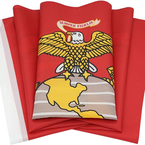 Marine Corps Flag 3x5ft - 75D Thicker Polyester - USMC US Marine Flags Double St - Picture 2 of 4